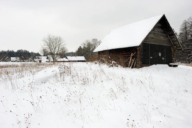 Paysage rural d&#39;hiver