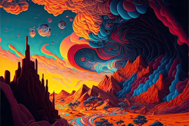 Paysage Trippy