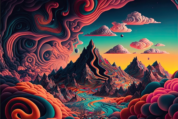 Paysage Trippy