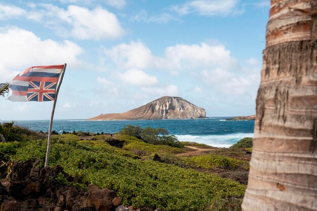 Paysage tropical d'Hawaï avec vue sur les montagnes