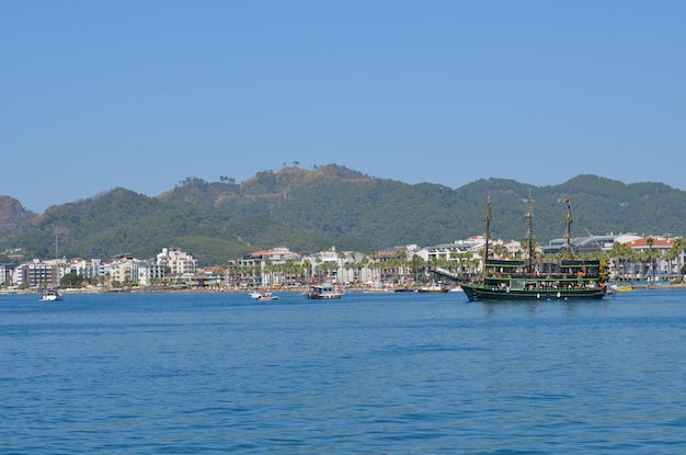 Le paysage turc Côte de la mer de Turquie