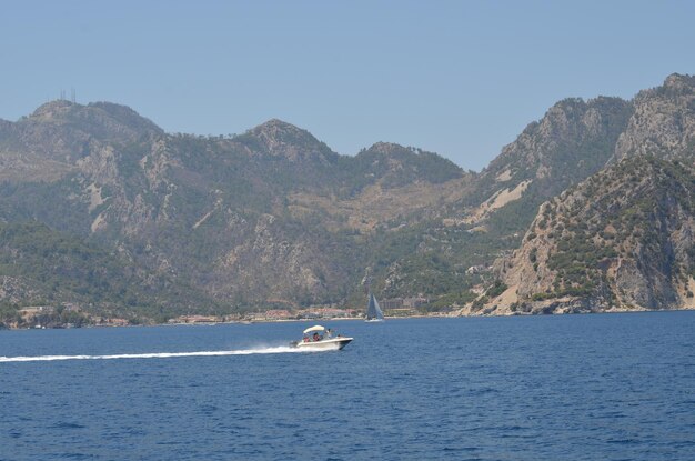 Le paysage turc Côte de la mer de Turquie