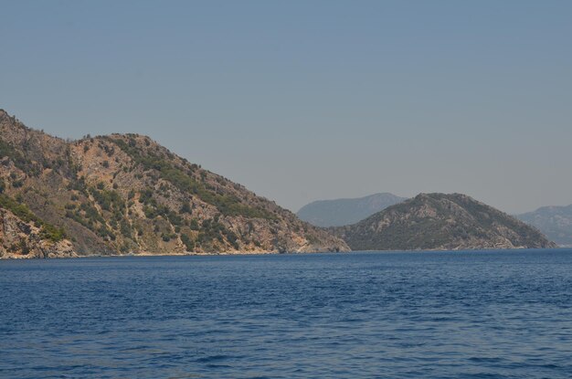 Le paysage turc Côte de la mer de Turquie