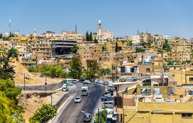 Paysage urbain d'Amman, la capitale et la ville la plus peuplée de Jordanie