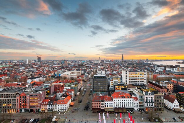 Le paysage urbain d'Anvers, en Belgique