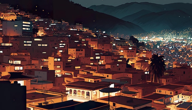 Paysage urbain Azad Cachemire Muzaffarabad Illustration créative Ai Générer