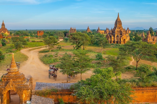 Paysage urbain du centre-ville de Bagan City skyline du Myanmar