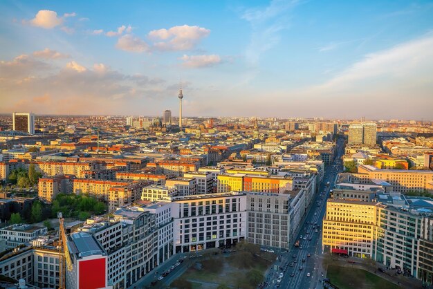 Paysage urbain du centre-ville de Berlin de l'Allemagne