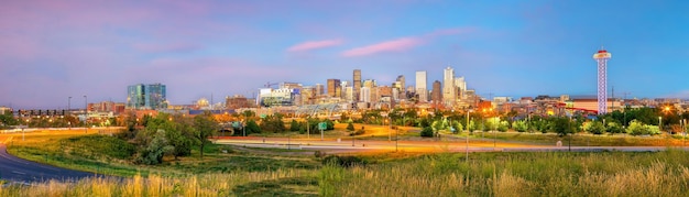 Paysage urbain du centre-ville de Denver du Colorado aux États-Unis