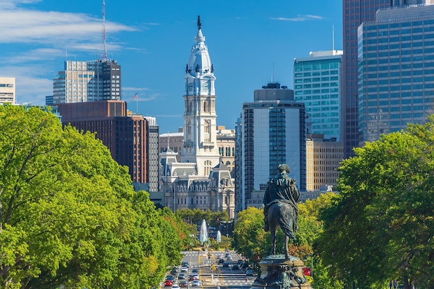 Paysage urbain du centre-ville de Philadelphie en Pennsylvanie