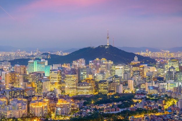 Paysage urbain du centre-ville de Séoul en Corée du Sud