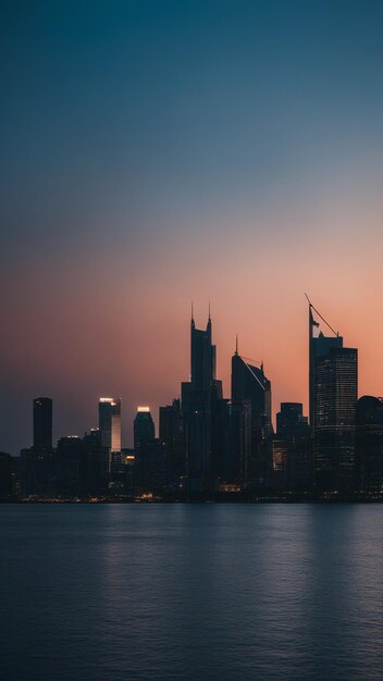 Le paysage urbain du crépuscule