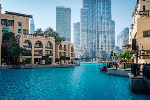 Paysage urbain en été. Scène panoramique, Dubaï.