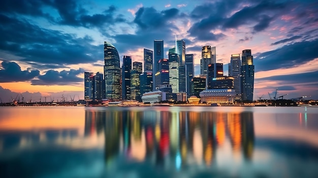 Paysage urbain à l&#39;horizon de la ville de Singapour