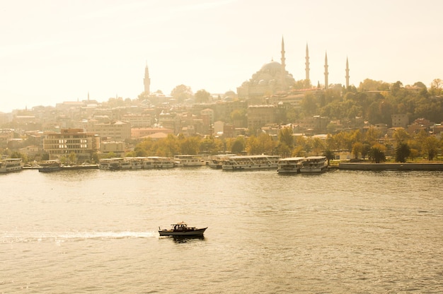 Paysage urbain d'Istanbul avec la célèbre silhouette du bâtiment