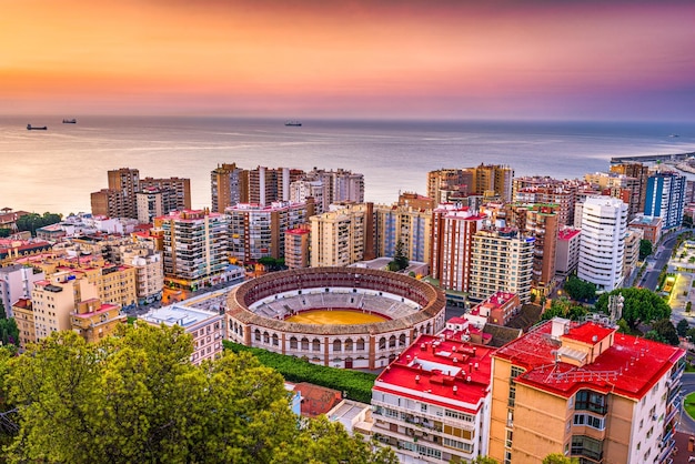 paysage urbain malaga espagne