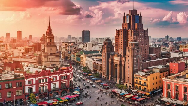 Le paysage urbain de Mexico