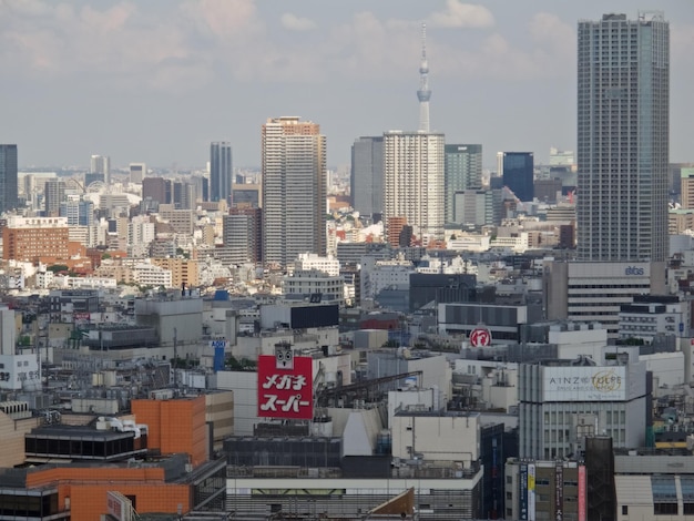 Le paysage urbain moderne contre le ciel