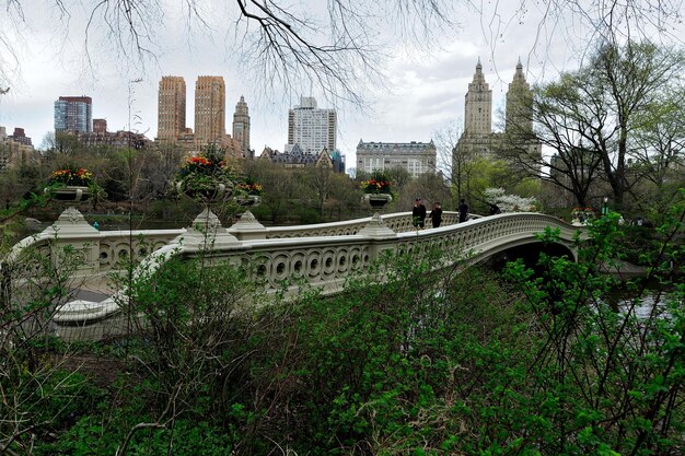 Photo le paysage urbain moderne contre le ciel