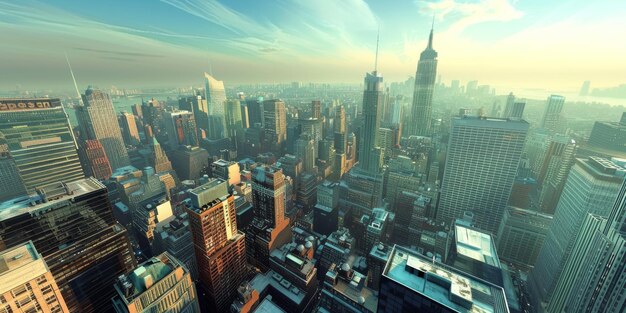 Photo le paysage urbain de new york