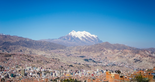 Paysage urbain de La Paz depuis El Alto, Bolivie