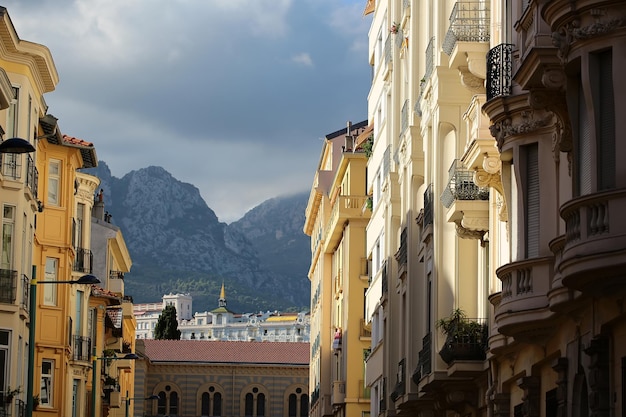 Paysage urbain pittoresque de menton