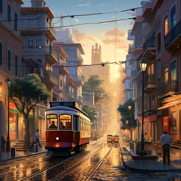 Le paysage urbain de Reverie dans l'art numérique PixarStyle