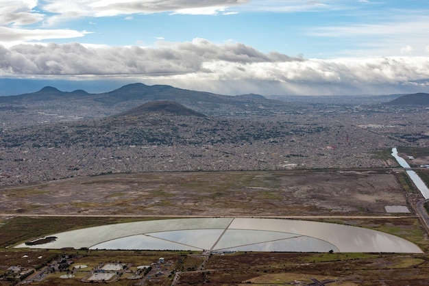 Paysage urbain vue aérienne de la ville de mexico