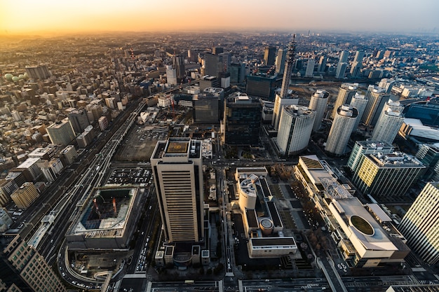 Photo paysage urbain de yokohama, japon