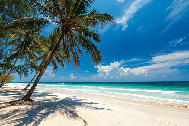 Paysage de vacances de noix de coco dans les Caraïbes