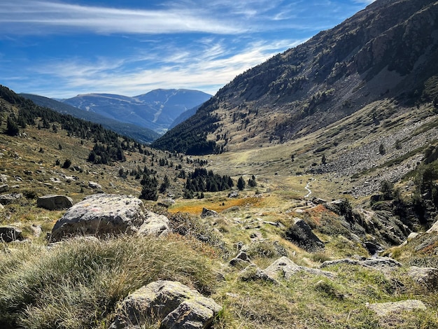 paysage de vallée en Andorre, Canillo