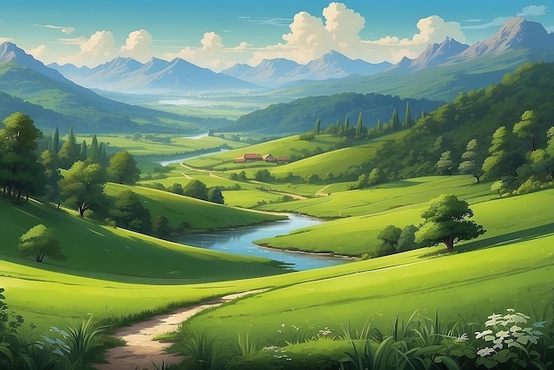 Le paysage vert