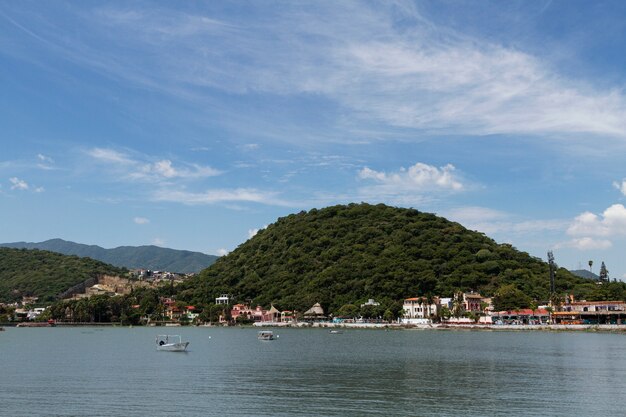 Photo paysage de la vie au mexique avec colline