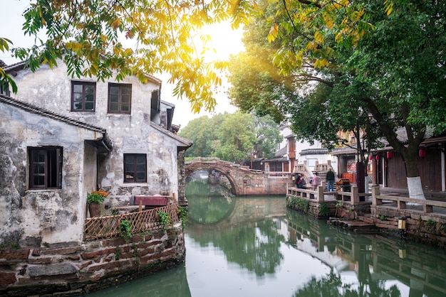 Paysage de la vieille ville de Zhouzhuang, Suzhou, Chine