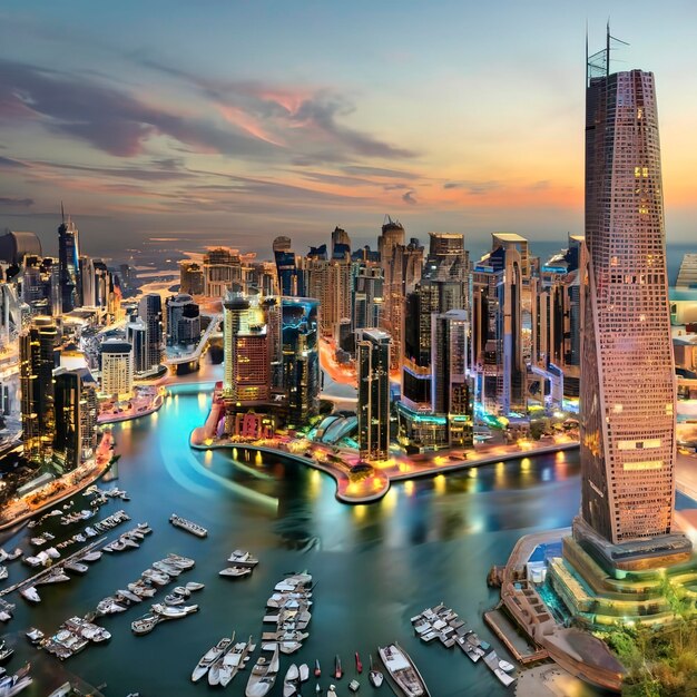 Paysage de la ville de Dubaï