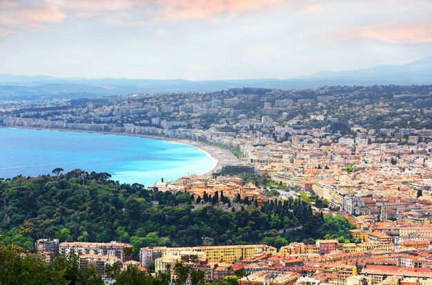 Photo paysage de la ville de nice en france