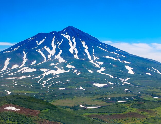 Photo paysage volcanique du kamchatka