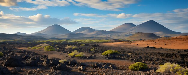 Paysage volcanique de l'île de Lanzarote Canaries Espagne