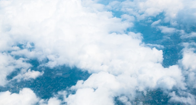 Paysage vue aérienne de la ville de Bangkok en Thaïlande avec nuage