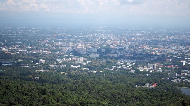 Paysage et la vue de dessus de la campagne à Chiang Mai, en Thaïlande.