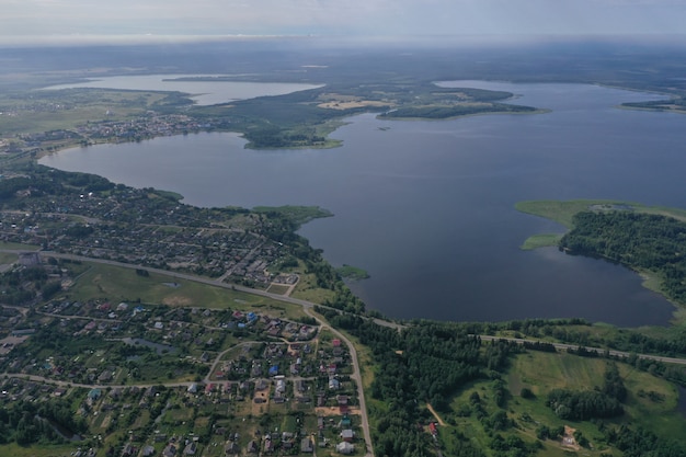 Paysage, vue sur le lac d'en haut