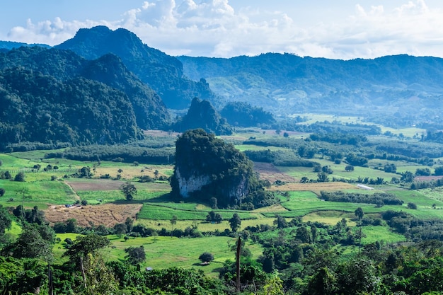 Paysage de vue de Phu Langka au parc national de Phu Langka NanThailand