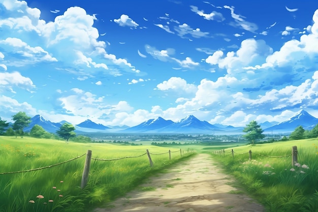 Des paysages d'anime colorés