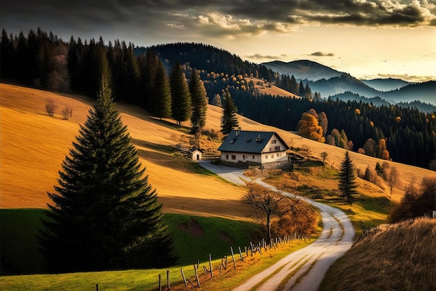 paysages époustouflants dans les collines de Pohorje en Slovénie