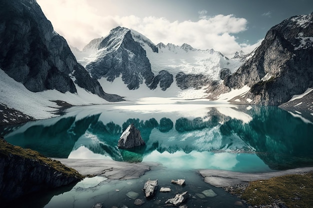 Paysages époustouflants du lac Weiss et du glacier autrichiens