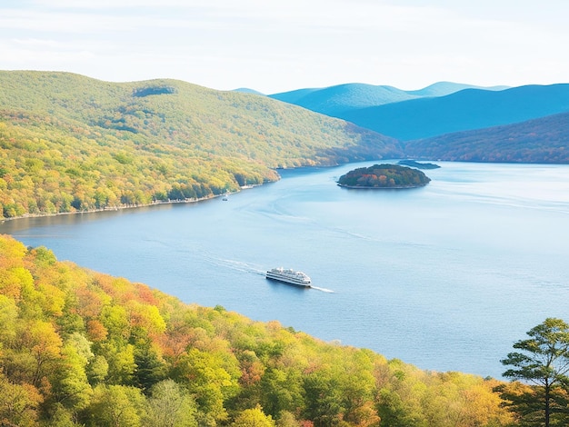 Des paysages extrêmement beaux sont une signature de la rivière Hudson.