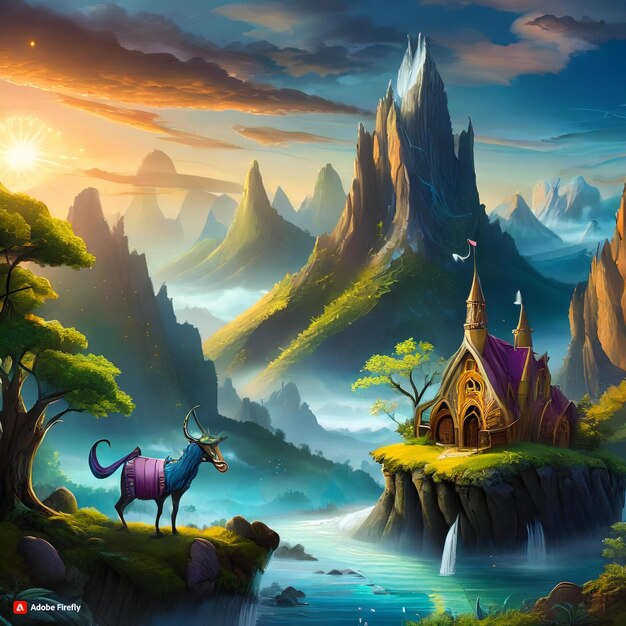 Des paysages fantastiques enchanteurs Une collection de mondes magiques