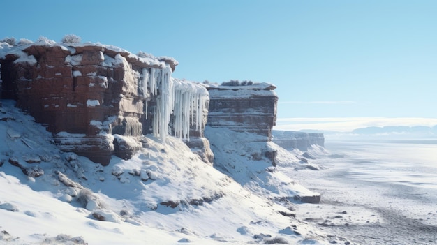 Des paysages gelés et des sculptures de glace imposantes