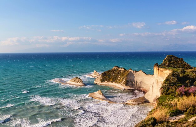 Paysages de l'île de Corfou en Grèce.