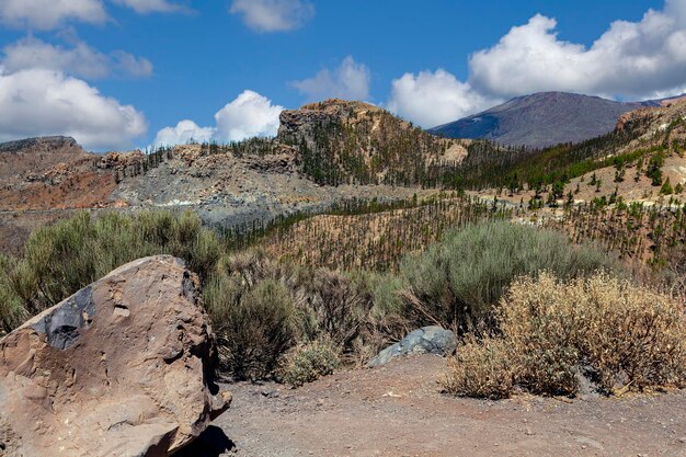 Paysages martiens près du volcan Teide, île de Ténérife